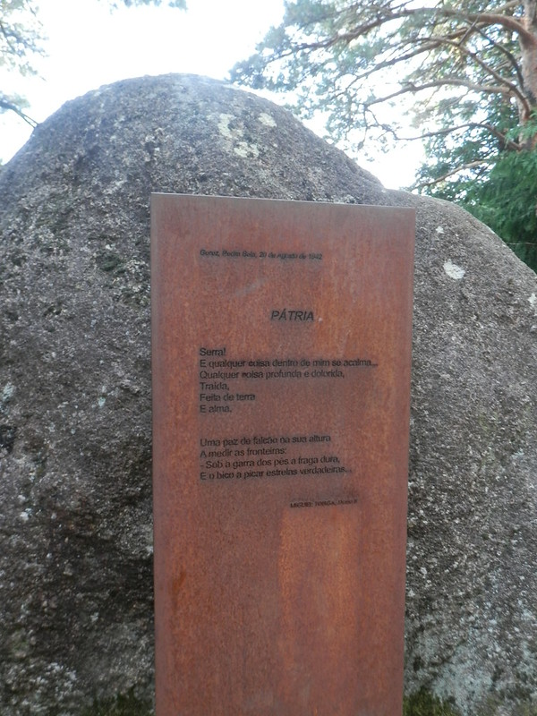 Miradouro da Pedra Bela - Pátria, Miguel Torga