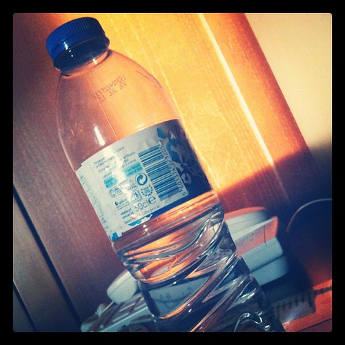 #photoadayapril - 21 - bottle - bottle of water in hotel room, i really need it xD
