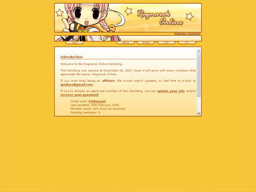 Fanlisting Ragnarok Online