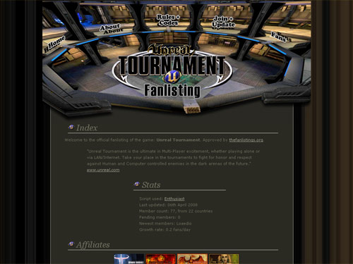 Fanlisting Unreal Tournament