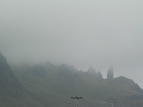The Old Man of Storr (Prometheus filmed) - creepy with this fog