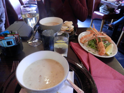 Home-made Cullen Skink (traditional smoked fish) & Lagoustins with Jemma - The Isles Inn (for lunch) - Portree