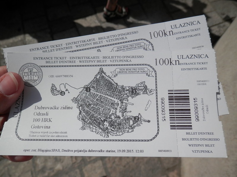 Dubrovnik - bilhetes para as muralhas